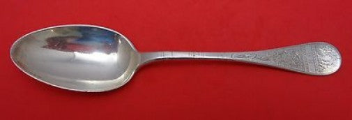King William Engraved by Tiffany and Co Sterling Silver Place Soup Spoon Grapes