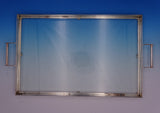 George Henckel Arts and Crafts Sterling Silver Glass Serving Tray #121H (#9035)
