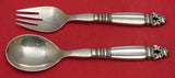 Acorn by Georg Jensen Sterling Silver Salad Serving Set All Sterling HH 8 1/2"