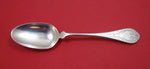 Vanderslice Coin Silver Teaspoon Engraved with Shield Design 6"