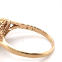 14k Yellow Gold 2.13ct Square Genuine Natural Garnet and Diamond Ring (#J6148)