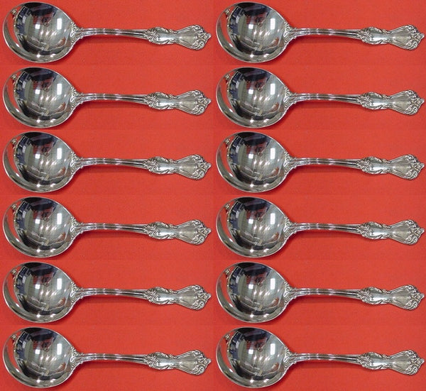 Marlborough by Reed and Barton Sterling Silver Cream Soup Spoon Set 12 pc 5 7/8