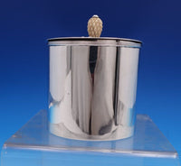 HE Sterling Silver Tea Caddy with Hinged Lid Pineapple Finial 4" x 3" (#4995)