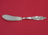 Lily of the Valley by Whiting Sterling Silver Master Butter FH Wide 8 1/4"