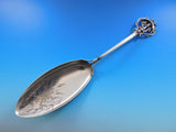 Pagoda by Wendt Sterling Silver Ice Cream Server Brite Cut 10" Vintage