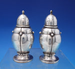 Randahl Sterling Silver Salt & Pepper Shakers 2-piece Beaded #114 (#7096)