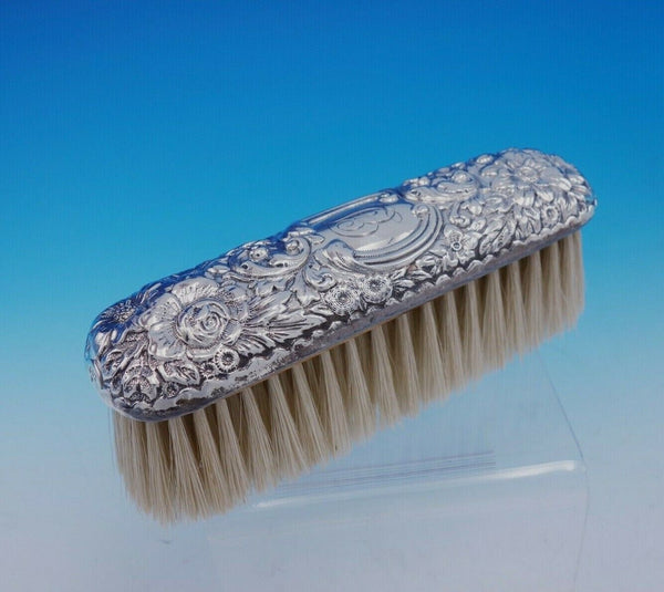 Cluny by Gorham Sterling Silver Clothes Brush w/ Repoussed Flowers #607 (#3397)