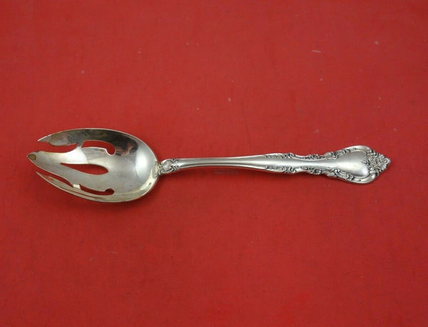 Alencon Lace by Gorham Sterling Silver Serving Spoon Pierced Original 8 1/2"