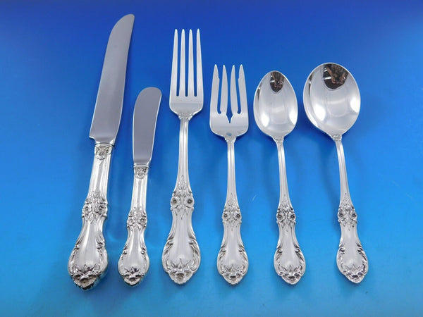 Wild Rose by International Sterling Silver Flatware Set 8 Service 52 pieces