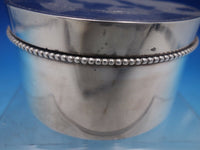 German .833 Silver Jewelry Box Round Hinged Lid Dutch Hatchet Remark BC (#6612)