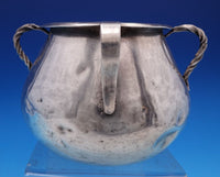 Spanish Colonial Sterling Silver Bowl w/ Two Twisted and Two Plain Handles #7804