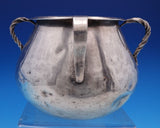 Spanish Colonial Sterling Silver Bowl w/ Two Twisted and Two Plain Handles #7804