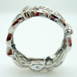 14k Gold Pierced Ring Band with 2/3ct Genuine Natural Diamonds (#J2817)