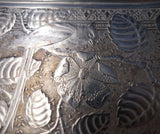 Derby Silver Co Silverplate Humidor Figural Horse Rider Birds Flowers (#5882)