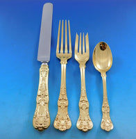 English King Gold by Tiffany & Co Sterling Silver Flatware Set 12 Service 255 pc