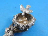 Birds Nest by Gorham Sterling Silver Pudding Spoon 10 1/2" GW Figural Rare