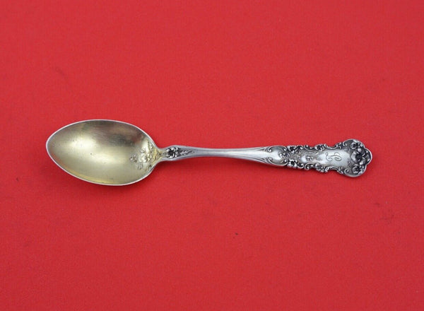 Pansy By International Sterling Silver Demitasse Spoon light gold wash 4 1/2"