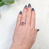 14k White Gold 2.37 Carat Genuine Natural Umbalite Garnet Diamond Ring (#J7565)