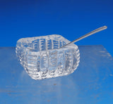 John and Priscilla by Westmorland Crystal Salt Dip w/Sterling Silver Spoon #8886