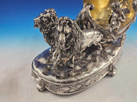 Italian Sterling Silver Centerpiece Chariot Bowl With Lions and Cupid  (#7848)