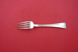 Lap Over Edge Hand Engraved By Tiffany Sterling Dinner Fork geometric design 8"