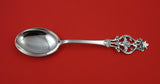 Th. Olsens Norwegian Sterling Serving Spoon pierced handle w/crown 9"