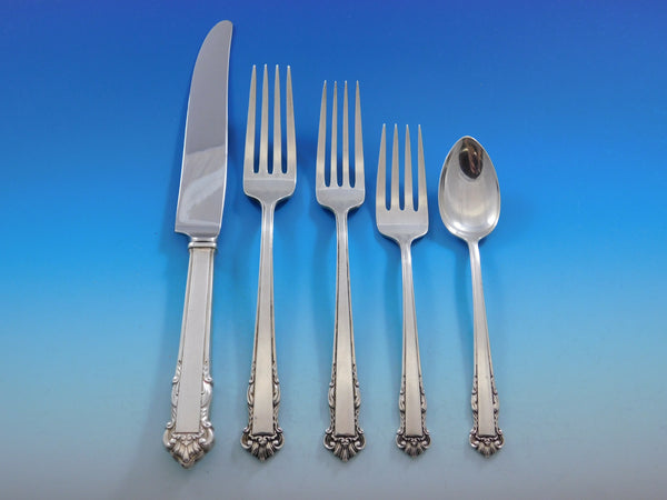 English Shell by Lunt Sterling Silver Flatware Set for 12 Service 63 pcs Dinner
