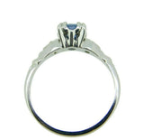 Platinum .49ct Genuine Natural Sapphire and Diamond Ring (#J4590)