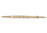 10k Yellow Gold Antique Blue Glass Doublets and Pearl Bar Pin (#J7047)