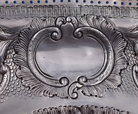 English Georgian Sterling Silver Basket Swing Handle Repoussed 1803 London #7823
