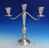 Old French by Gorham Sterling Silver Candlestick Pair 3-Light #808/1 (#8606)