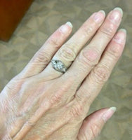 14k White Gold .78ct Genuine Natural Diamond Filigree Ring (#J5326)