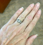 14k White Gold .78ct Genuine Natural Diamond Filigree Ring (#J5326)