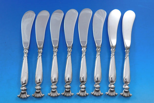 Romance of the Sea Wallace Sterling Silver Butter Spreader HH Paddle Set 8 pcs