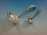 Rose by Stieff Sterling Silver Flatware Set For 8 Service 47 Pieces Repousse