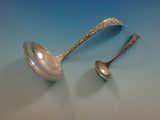 Rose by Stieff Sterling Silver Flatware Set For 8 Service 47 Pieces Repousse
