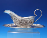 Repousse by Kirk Sterling Silver Gravy Boat with Underplate #50R 12.4ozt (#7536)