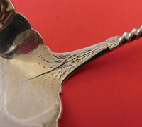 Art Silver c. 1860-1883 Coin Silver Punch Ladle w/3-D Woman Hand Engraved 12"