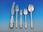 Beaded by Georg Jensen Sterling Silver Flatware Set for 12 Service 62 pcs Dinner