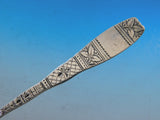 Gem Leaf by Whiting Sterling Silver Sugar Spoon Brite-cut 6 1/8" Server