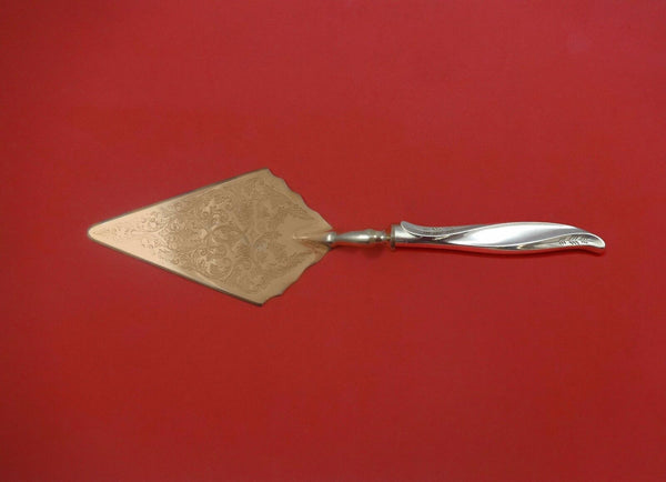 Pine Spray by International Sterling Pastry Server Fancy Vermeil HH Custom