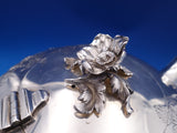 Elkington English Victorian Sterling Silver Tea Pot 3-D Finial Chased (#8437)