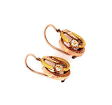14k Yellow and Rose Gold Victorian Earrings (#J4908)