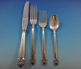 Canterbury Bell by Lunt Sterling Silver Flatware Set For 12 Service 51 Pieces