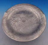 Egyptian .900 Silver Serving Plate with Medallion in Center Black Detail (#8548)