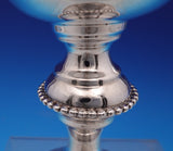 Italian Sterling Silver Goblet GW with Beaded Floral Engraved Design (#9044)