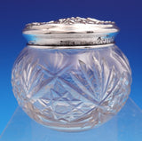 International Sterling Silver Cut Glass Dresser Jar #C173 2 3/4" x 3 1/4" #9239