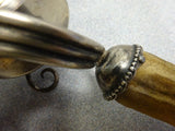 Antique Cigar Lighter Gimbal Design Sterling Silver and Antler Large 10" (#4616)