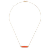 14k Yellow Gold Necklace with 7.70 Carat Genuine Natural Coral Bead (#J7529)