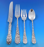 Baltimore Rose by Schofield Sterling Silver Flatware Set 79 pcs most Plain Back